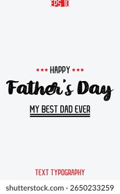 Happy Father's Day Stylish Modern Calligraphy Text Vertical Template  Image