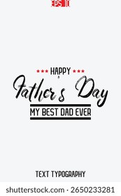 Happy Father's Day Stylish Modern Typescript Text Vertical Template Image