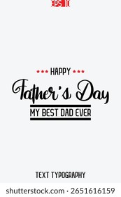 Happy Father's Day Stylish Modern Typescript Text Vertical Template Image