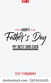 Happy Father's Day Stylish Modern Calligraphy Text Vertical Template  Image