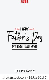 Happy Father's Day Stylish Modern Typescript Text Vertical Template Image