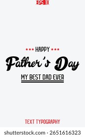 Happy Father's Day Stylish Modern Calligraphy Text Vertical Template  Image