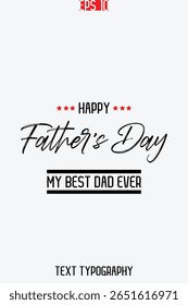 Happy Father's Day Stylish Modern Typescript Text Vertical Template Image