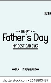 Happy Father's Day Stylish Text Lettering Design Vertical Template Image