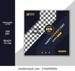 Happy Father's Day Super Sale Social Media Post Design Template