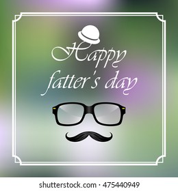 Happy father's day symbol with blur background vector