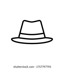 Happy Fathers Day symbol. hat line icon. Design template vector