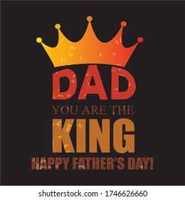 Happy Father's Day T Shirt Design Template.