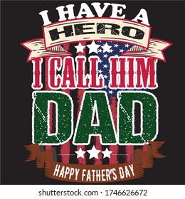 Happy Father's Day T Shirt Design Template.