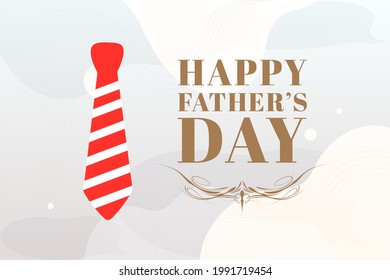 Happy Father's Day template design. vector illustration of men's tie and abstract art. Father's day greetings poster