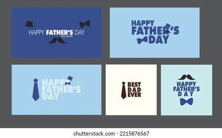Happy fathers day template design. with flat style