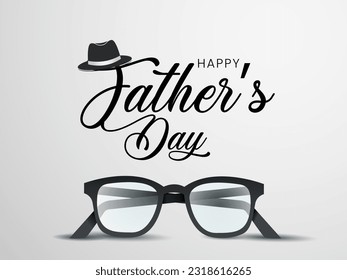 Happy Father's Day Template Design with Light Sparkles