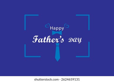 Happy Fathers Day template greeting card. Happy Fathers Day icon. Fathers day Banner, flyer, invitation, congratulation or poster design.