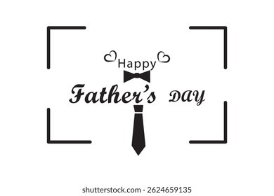 Happy Fathers Day template greeting card. Happy Fathers Day icon. Fathers day Banner, flyer, invitation, congratulation or poster design.