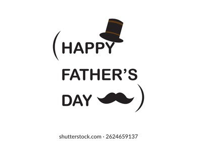 Happy Fathers Day template greeting card. Happy Fathers Day icon. Fathers day Banner, flyer, invitation, congratulation or poster design.