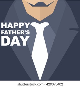 Happy Fathers Day. Template greeting card. Illustration in vector format