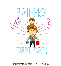 Happy Father's Day Template Illustration Vector Design