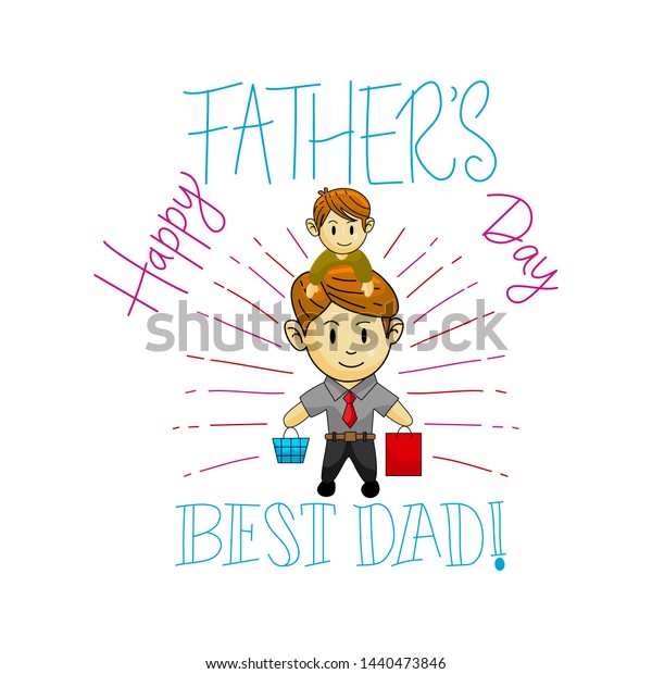 Happy\
Father\'s Day Template Illustration Vector\
Design