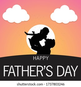 Happy fathers day template Vector. 