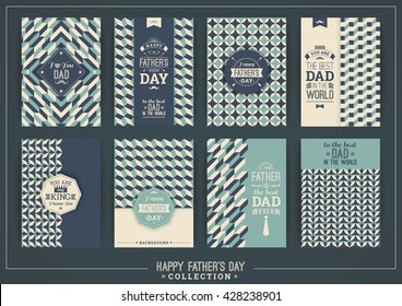 Happy Father's Day templates In Retro Style. Vector illustrations.