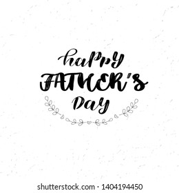 Happy Father`s day text as celebration badge, tag, icon. Text card invitation, template. Festivity background. Greeting card, banner, poster. Vector illustration with handdrawn bow tie. 