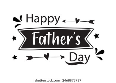 happy father's day, text design. Vector calligraphy. Typography poster. Usable as background.