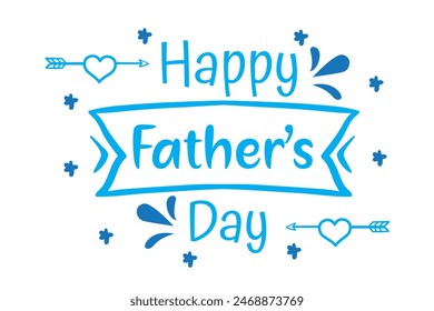 happy father's day, text design. Vector calligraphy. Typography poster. Usable as background.