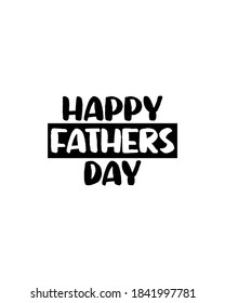 Happy fathers day, text. Hand drawn typography poster design. Premium Vector.