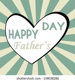 happy father's day text on heart on special background