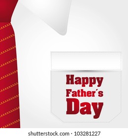 happy fathers day text over business t shirt background. vector