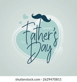 Happy Father's Day Text Typographic Design Illustration Background 