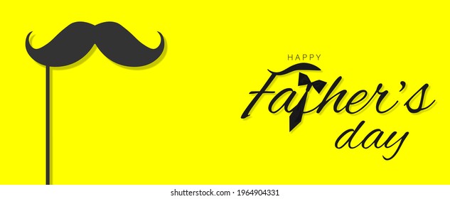  Happy father's day text, vector illustration.