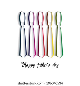 Happy Fathers day theme with ties, Holiday gift card illustration