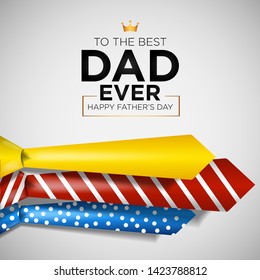 Happy Father's Day with a tie background