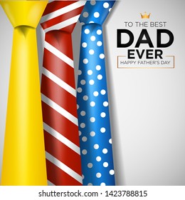 Happy Father's Day with a tie background