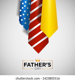 Happy Father's Day with a tie background