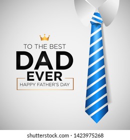 Happy Father's Day with a tie background