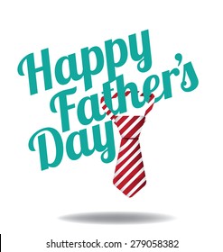 Happy Fathers Day tie design EPS 10 vector royalty free stock illustration 