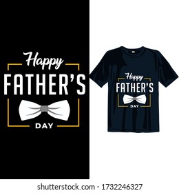 Happy Father's day t-shirt design template for print. Fathers day t-shirt design for men, women, and, children.