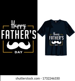 Happy Father's day t-shirt design template for print. Fathers day t-shirt design for men, women, and, children.