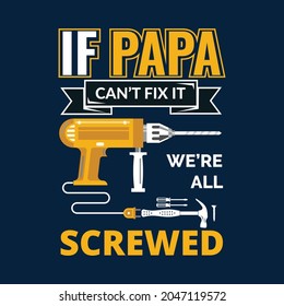 Happy Fathers Day Tshirt Design. Father and son