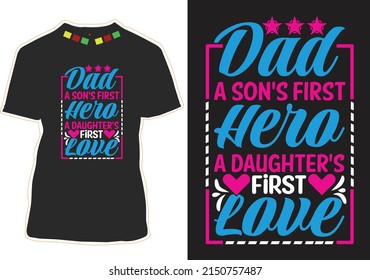 Happy Father's Day T-shirt Design Vector