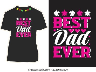 Happy Father's Day T-shirt Design Vector
