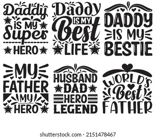 Happy Father's Day T-shirt Design Bundle