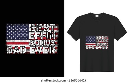 Happy fathers day t-shirt design gift t-shirt, Vector graphic typography, lettering. Usable for banners, print. You are the best dad, black background