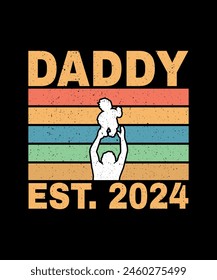 Happy Father's Day  T-shirt Design 2024, Dad T-shirt Design
