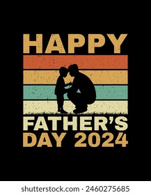 Happy Father's Day  T-shirt Design 2024, Dad T-shirt Design