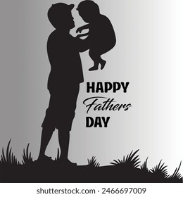 Happy Fathers Day T-shirt Design Happy Fathers Day black calligraphy in frame. Father's Day creative vector typographic logo. T-shirt graphic, mug or cup gift concept. Wishes with handwritten text