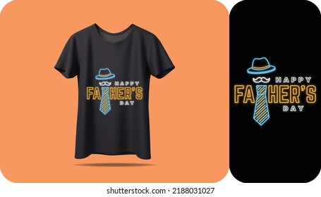 Happy father's day t-shirt vector mockup print design for men's. Father's day quotes. Daddy t-shirt