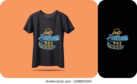 Happy father's day t-shirt vector mockup print design for men's. Father's day quotes. Daddy t-shirt